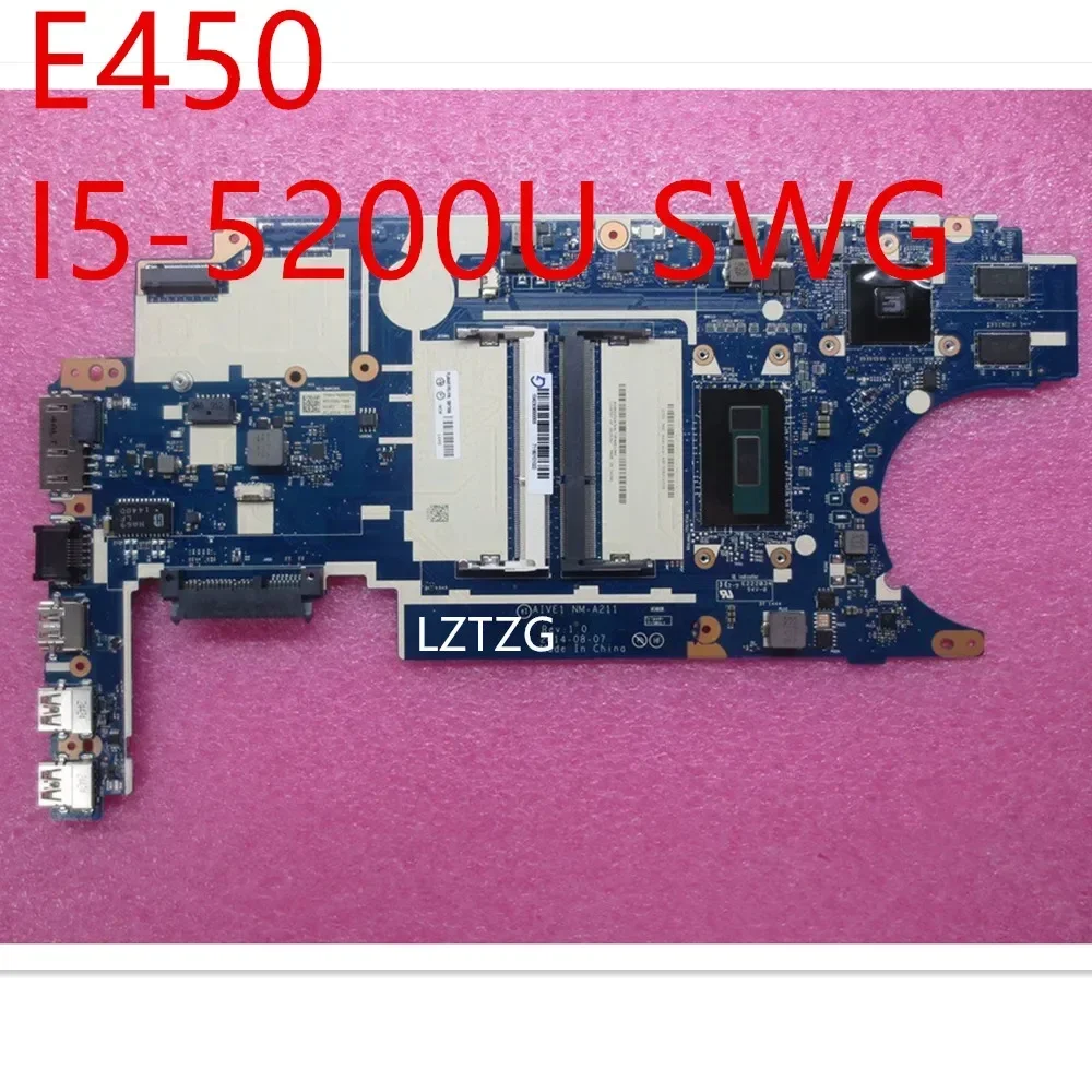 Motherboard For Lenovo ThinkPad E450 Laptop Mainboard I5-5200U SWG 00HT656