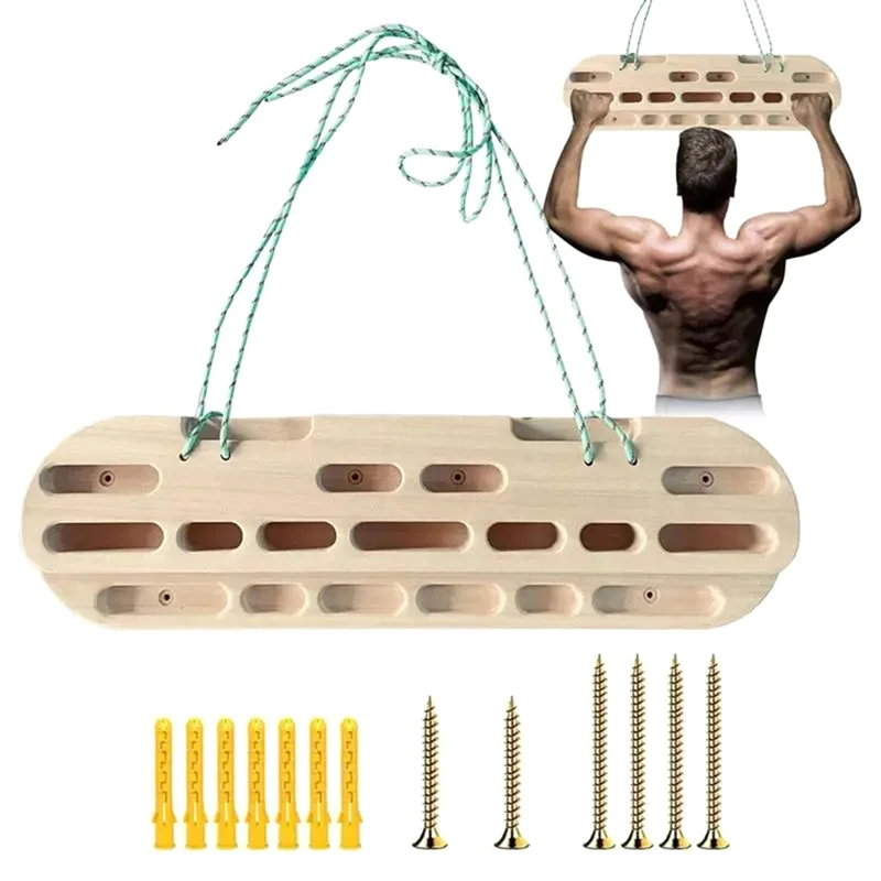 Climbing Fingerboard Strength Rock Board Portable Pull-Up Rock Climbing Hangboard Grip Strengthener Forearm Exerciser