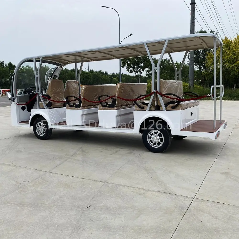 2024 New Product 11 Sets Passenger Electric Shuttle Bus 80-100km Sightseeing Electric Bus Tourist