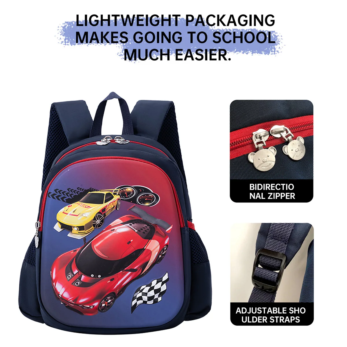 Tas Sekolah Anak-anak, Anak Perempuan TK, Anak Laki-laki, Ransel Bayi, Ransel Kecil Mobil Sport Lucu untuk Anak Perempuan, Tas Tamasya, Modis dan Keren