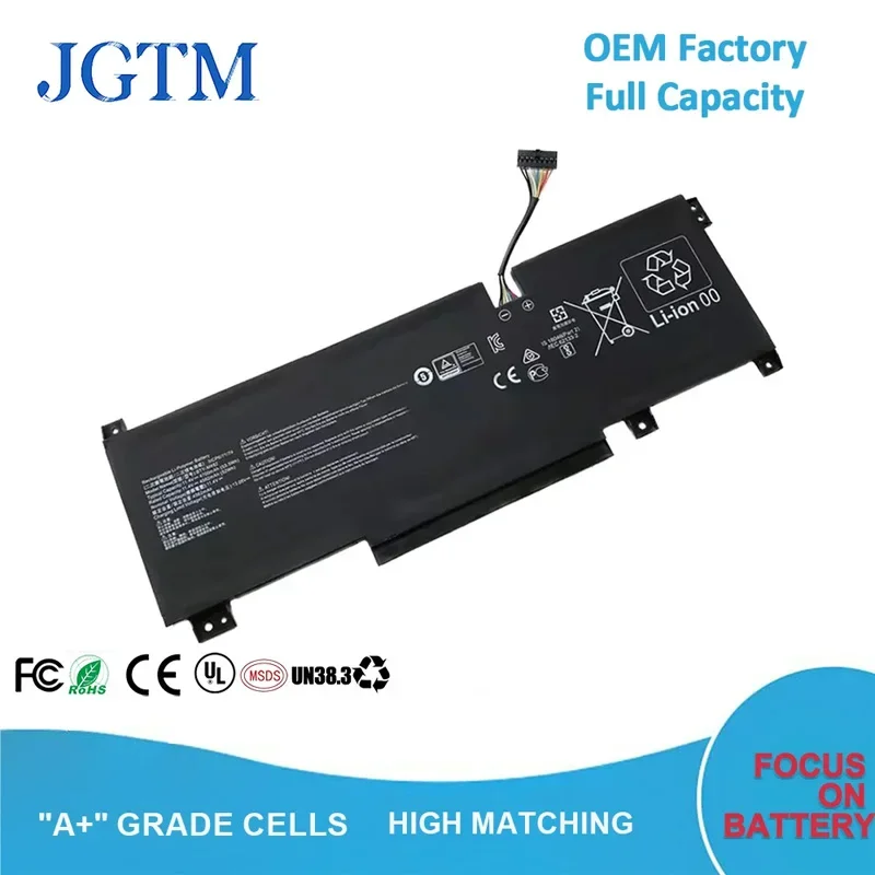 JGTM New 11.4V 53.5Wh BTY-M492 Compatible Laptop Battery for MSI Pulse GL66 11UDK-076 GL66-11UDK-066JP 11UEK-050XFR 11UEK-007FR