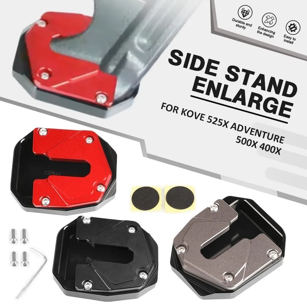 

FOR Kove 525X Adventure 500X Adventure 400X Adventure 500F Motorcycle Foot Side Extension Pad Support Plate Enlarged Base