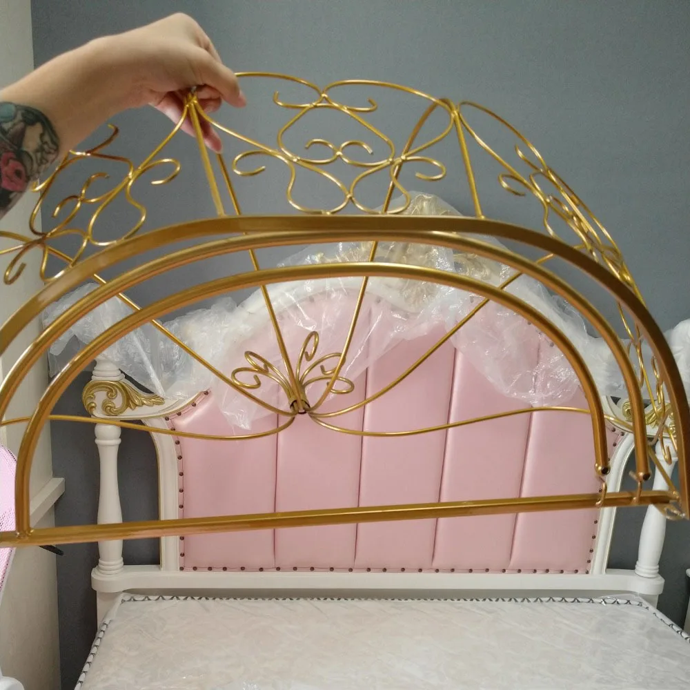 Princess Crown Mosquito Net Bed Curtain Girl Children Room Decor Bedside Yarn Net Romantic Princess Tents Bed Canopy Valance