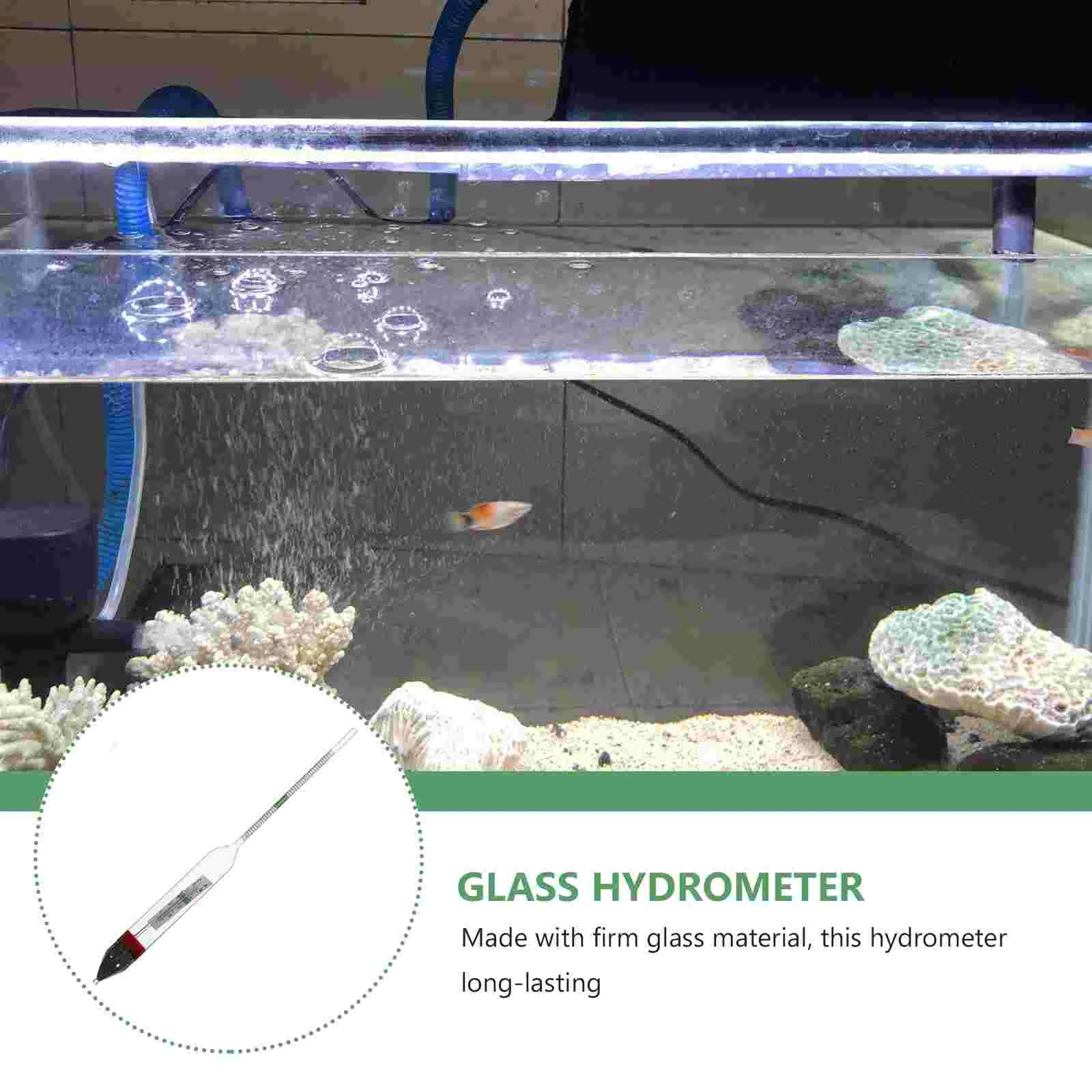 Sea ​​water Density Meter Hydrometer Salimeter Salt Gravimeter Quality Tester Aquarium Glass Salinometer Measuring