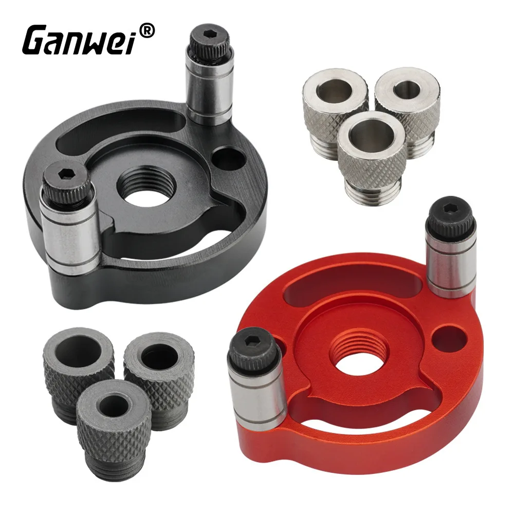 Self Centering Single Hole Doweling Jig Kit, Drill Guide Locator, Woodworking Center Drilling Positioner for Wood Splicing