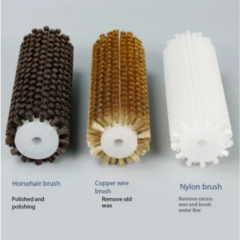 Snowboard Waxing Roller Brush, Nylon Horsehair Polishing Wheel for Ski Base, 150mm 200mm 300mm