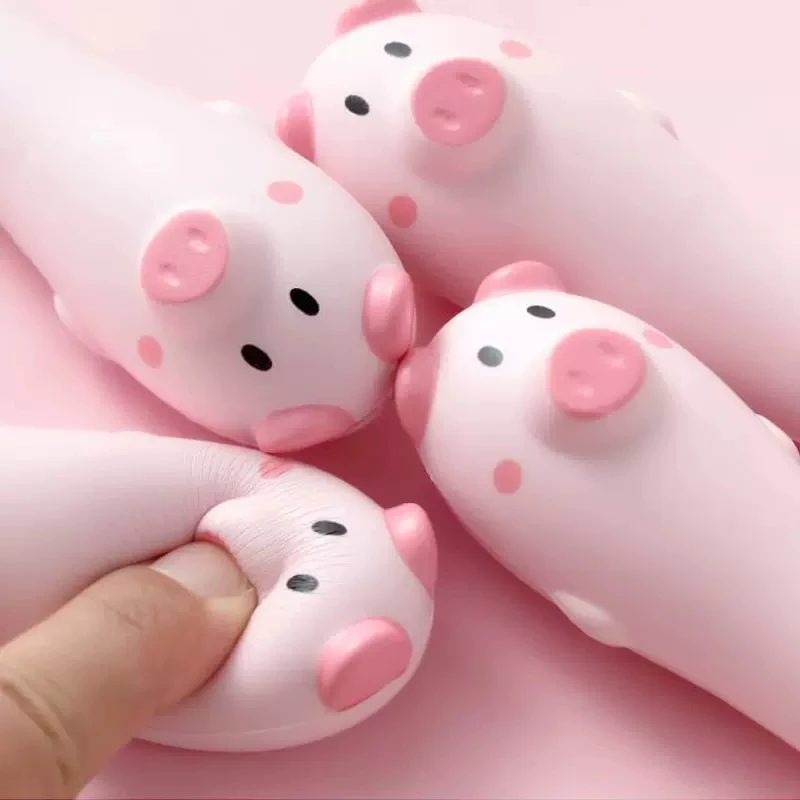 Cute Pressure Relief Gel Pens Kawaii Soft Sponge Pink Pig Neutral Pen for School Signature Pen Korean Stationery Office Supplies