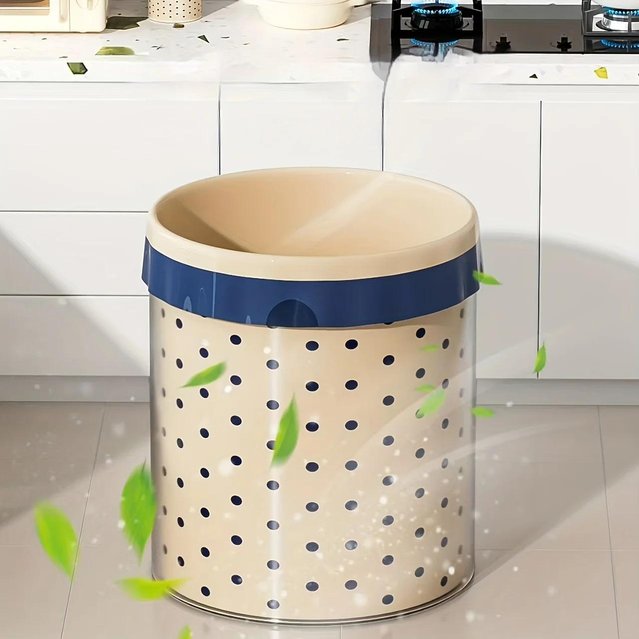 100/50 Pack of Polka Dot Drawstring Trash Bags, Large and Thick, with Automatic Closure Function, Suitable for Various Household Settings, Including Kitchen, Dormitory, Bedroom, Bathroom, and Living Room. Halloween and Christmas Gifts