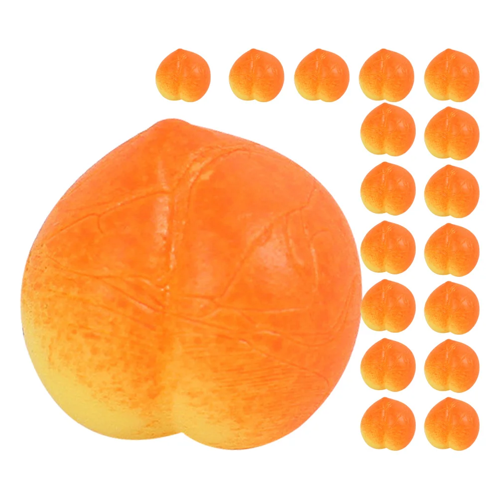 

20Pcs Mini Peach Stress Relief Squeeze Fruits Elastic Decompression Sensory Office Party Compact Anxiety Pressure