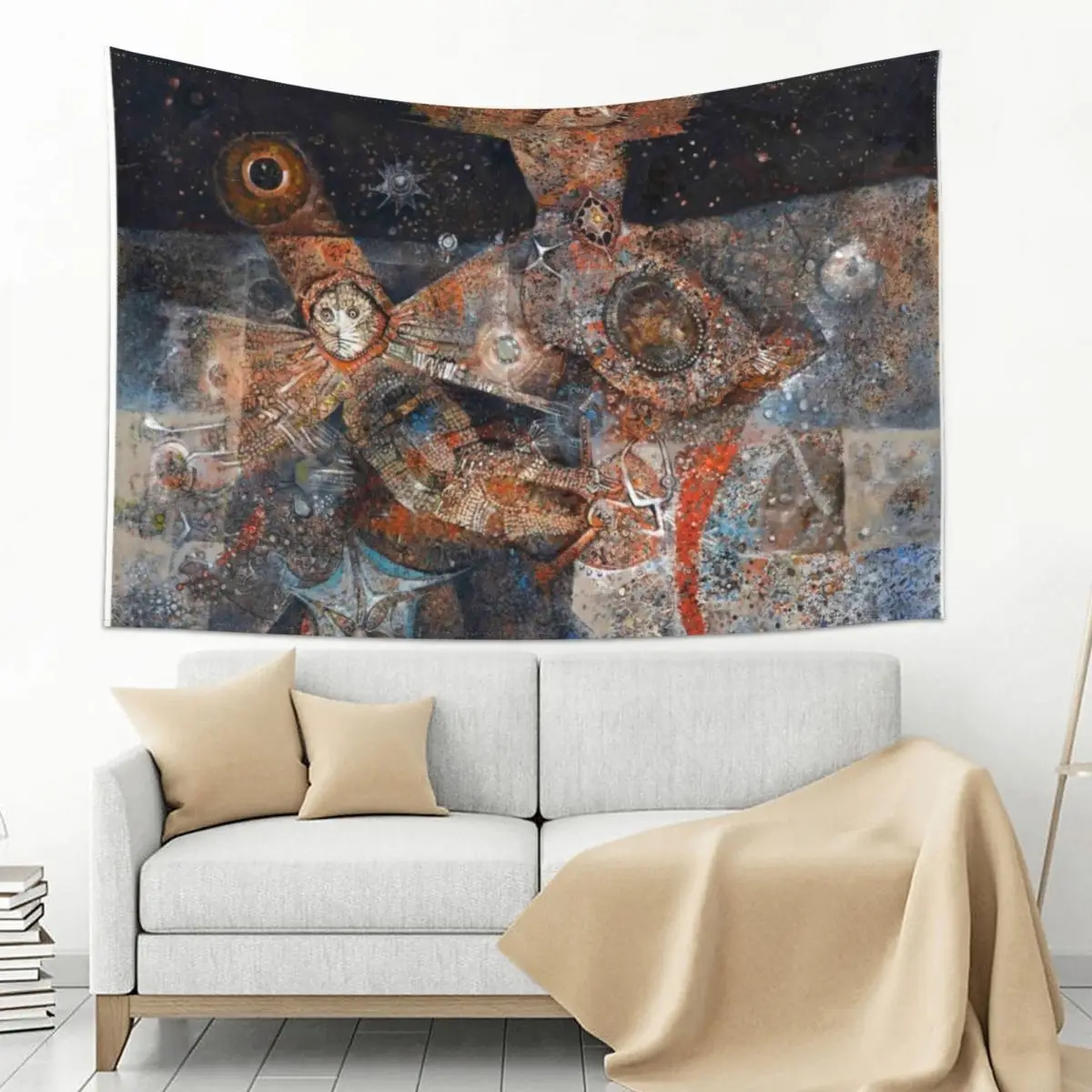 

Night Flight of Dread and Delight , by Skunder Boghossian Tapestry