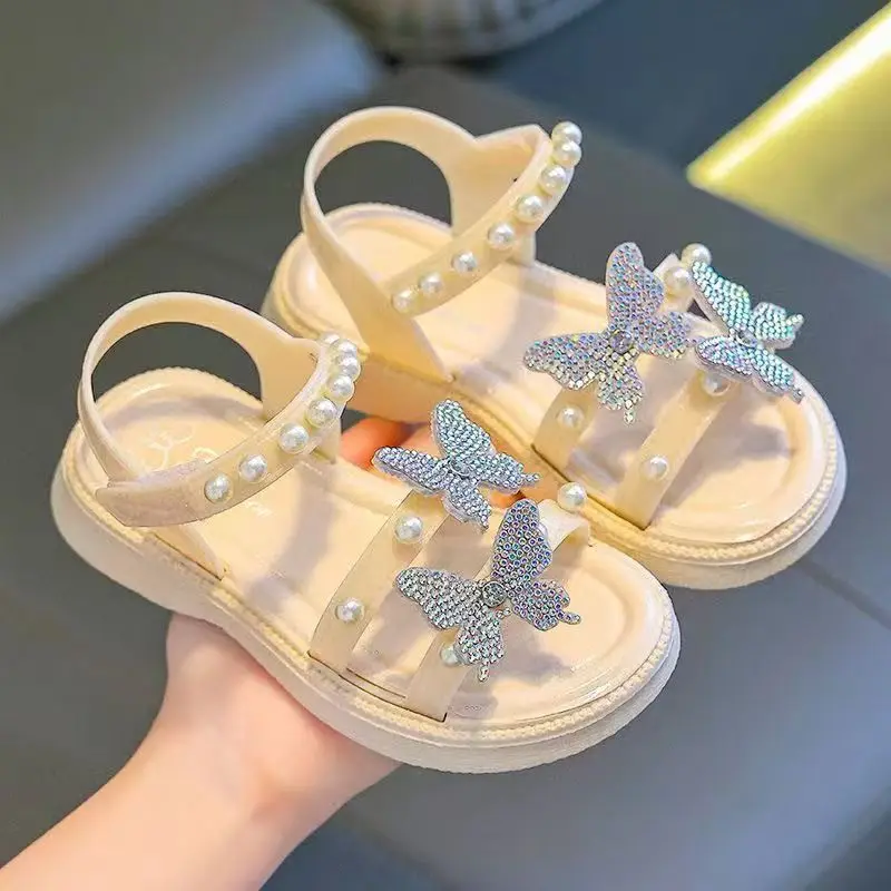 Girls Summer Indoor Home Sandals Anti-slip Soft Sole Cool Breathable Toddler Baby Casual Slippers For Kids