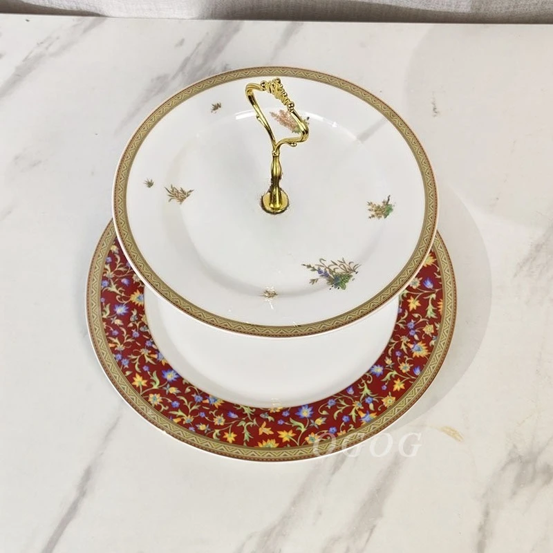 

Hotel Restaurant Table Setting Plates Bone China Dessert Plates Cake Plates Elegant Tableware