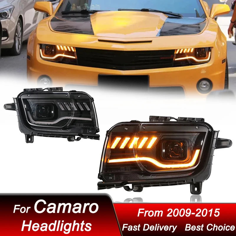 Car Led Headlights For Chevrolet Camaro V2 2009-2015 full LED new style Auto Headlamp Assembly Projector Lens Accessories Kit