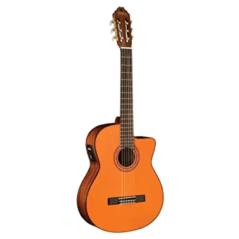 Classical C5CE Cutaway Acoustic Electric Guitar for live performance, solid cedar top with rosewood back and sides, natural fin