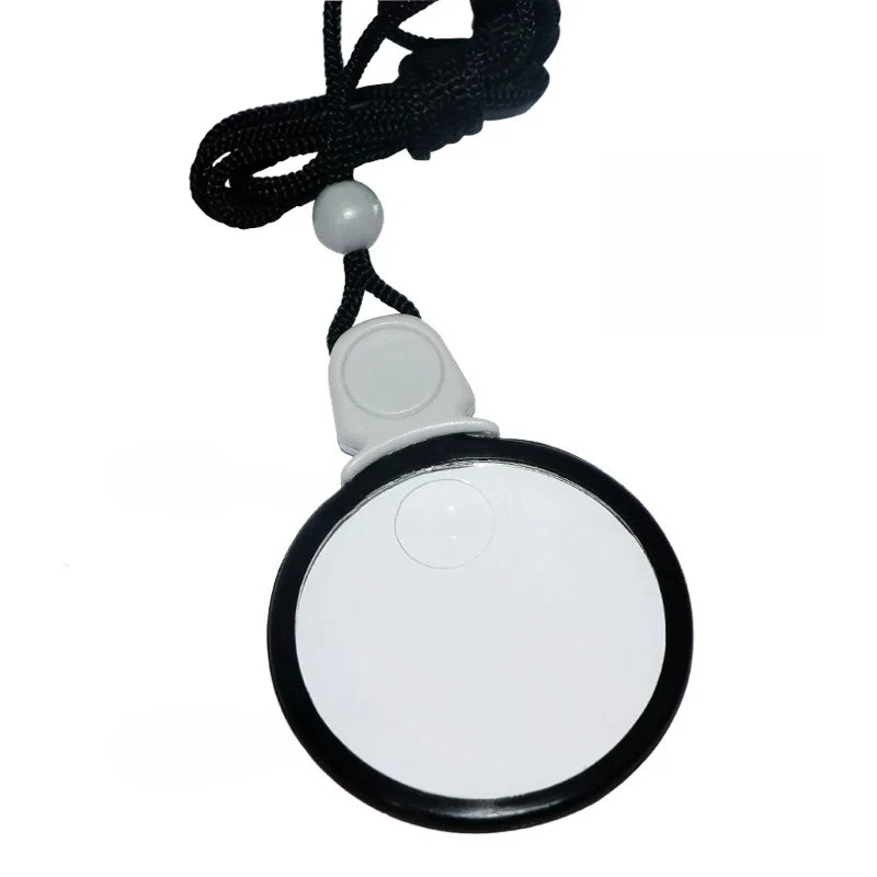 1PCS 5x/10x Handheld Magnifying Glass with Bifocal Lens and Lanyard Loupe Helping Hands Magnifier