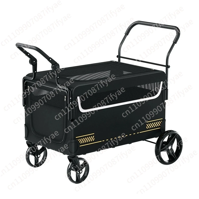 Pet cart dog cat multiple pets out large camper car travel pet cart