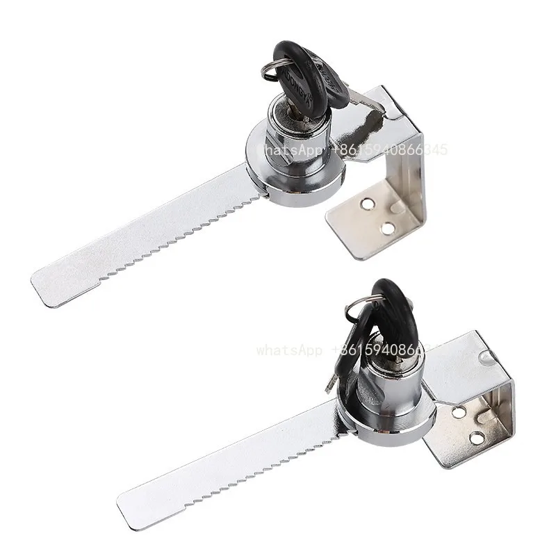 Hole-Free Freezer Anti-theft Lock for Refrigerator Cake Cabinet Glass Display Cabinet