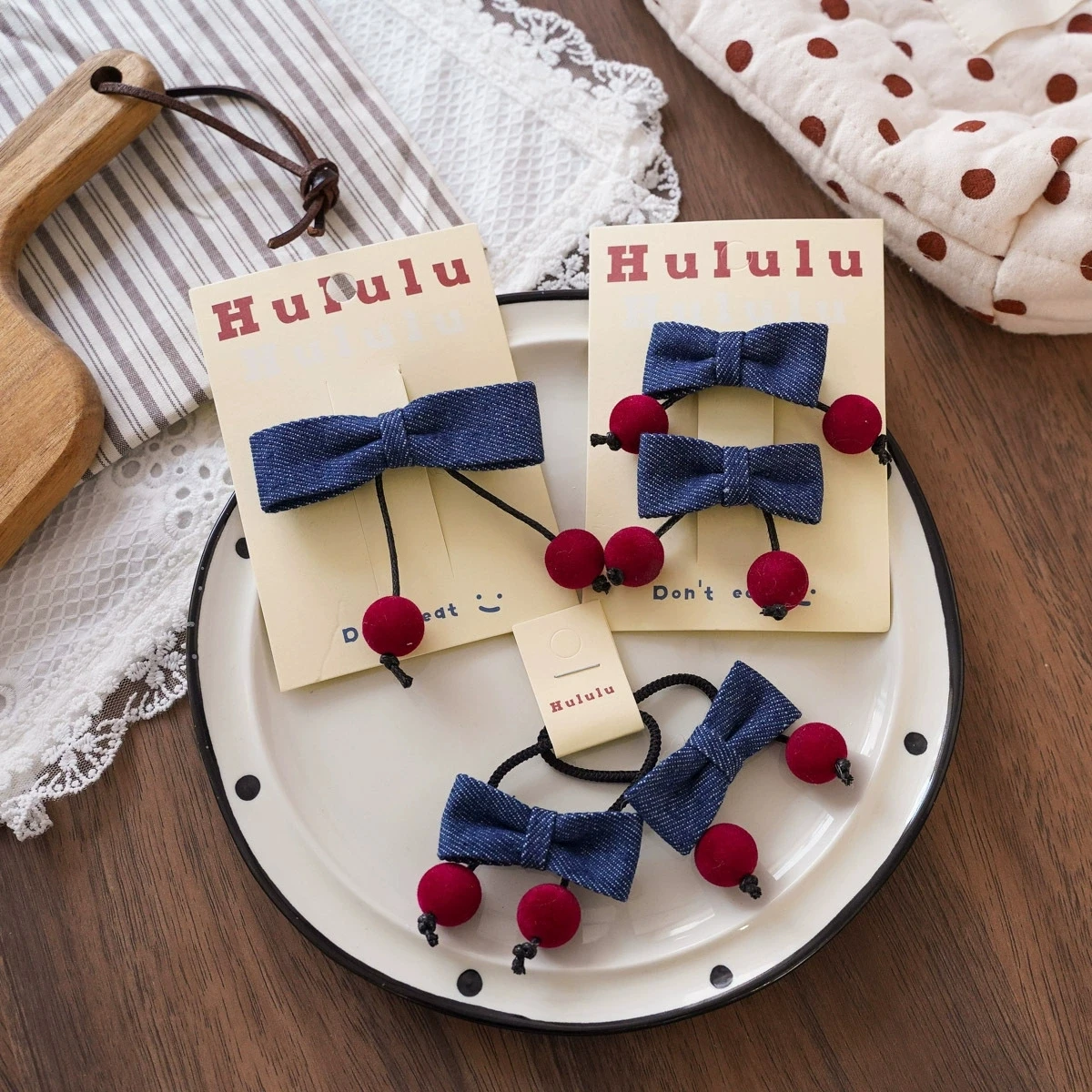 

Заколки для волос вишневого цвета для девочек, милые джинсовые банты, боковой зажим, детская заколка, детские аксессуары для волос, резинка для волос в корейском стиле, заколки для волос с героями мультфильмов