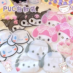 hello kitty sanrio transparent kuromi big-eared dog pacha dog melodi girl ziplock packaging bag candy gift bag jewelry storage