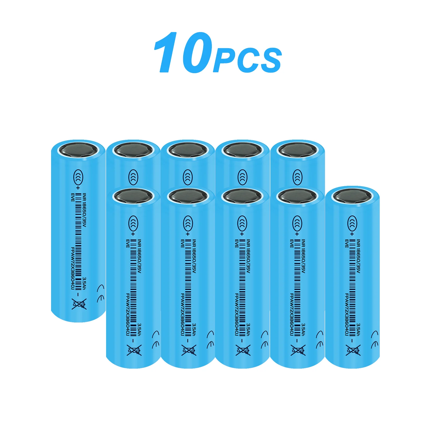 Nieuwe 2025 18650 lithiumbatterij 3500 mAh 3.7 V 10A INR18650 Real Capcity 3500 mAh High Power Zaklamp 18650 Oplaadbare Batterijen