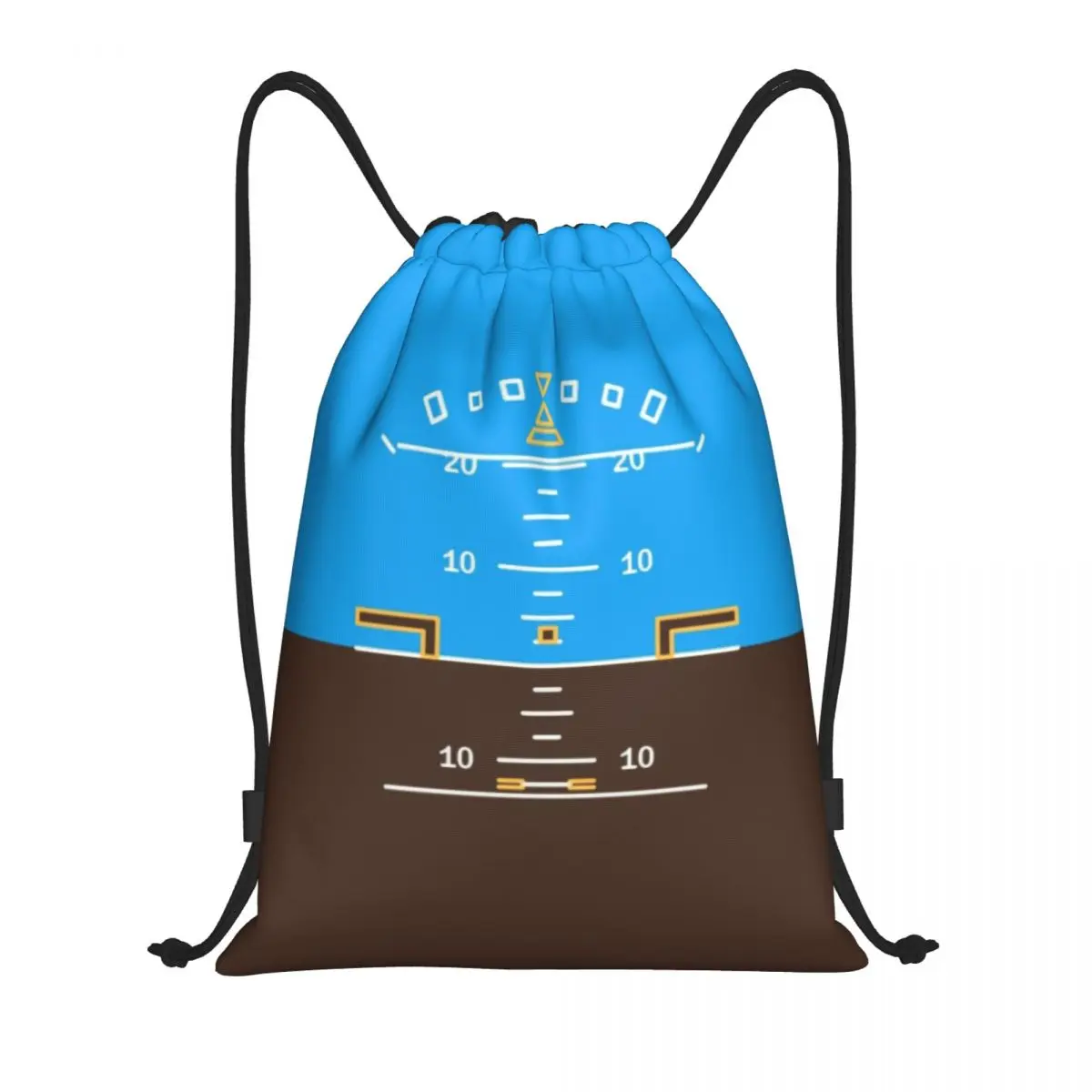 Attitude Indicator Drawstring Backpack Women Men Gym Sport Foldable Flight Pilot Airplane Aviation Aviator Shopping Bag Sack