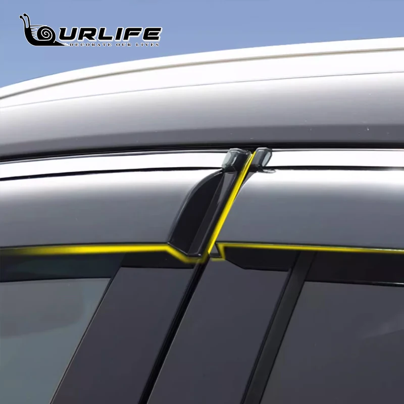Car Window Visor For Chery Jaecoo J7 2024 2025  RAwning Trim Cover Exterior Strip Side Chrome Window Trim Accessories