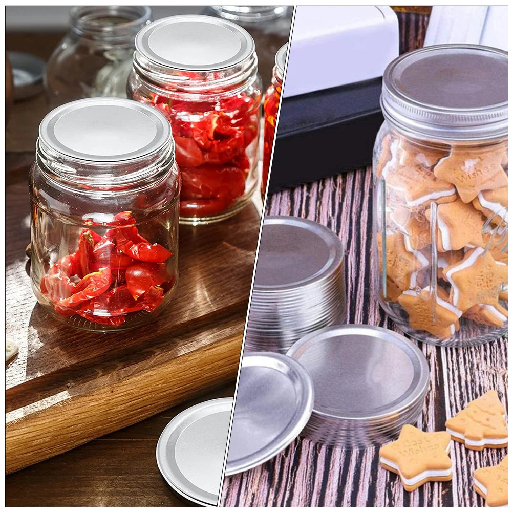 24 Pcs Can Lid Cup Mason Jar Lids Jars Wide Mouth Bulk 860X860X030CM Tinplate Ball Canning Covers