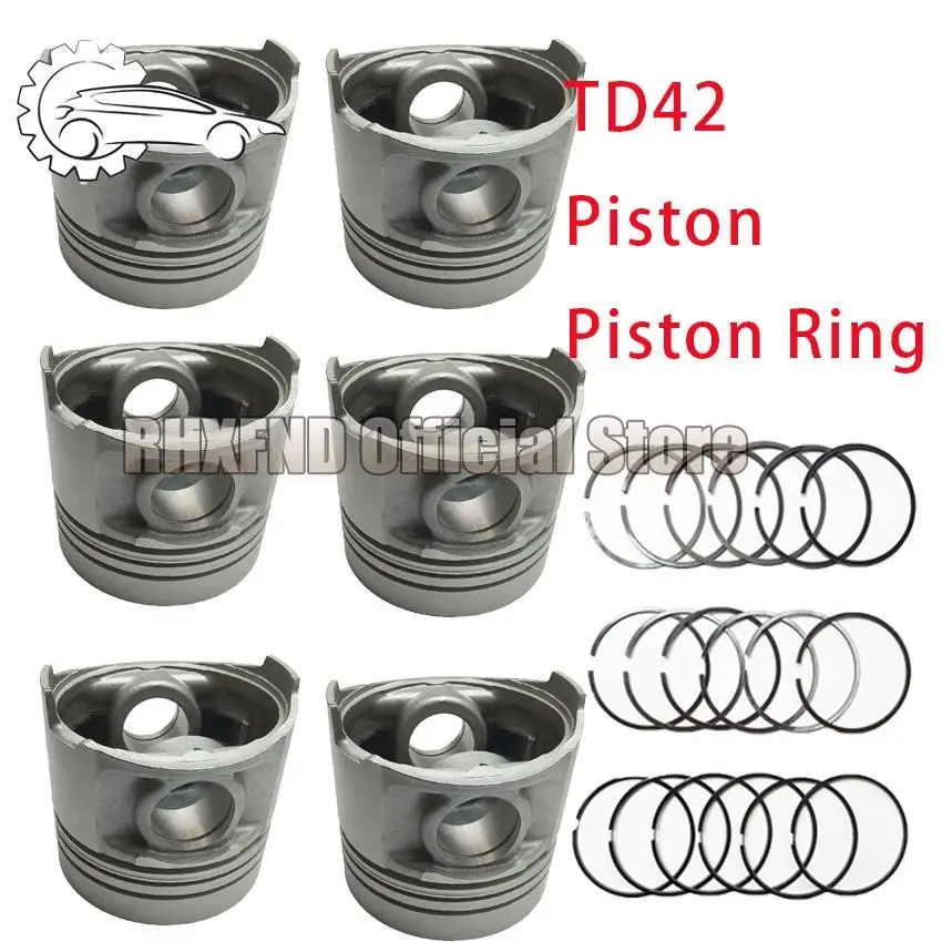 TD42T TD42 Piston Ring/Crankshaft Bearing/Cylinder Liner/Connecting Rod/Gasket Kit For Nissan Safari Pick Up Civilan 4.2D 12V view 4