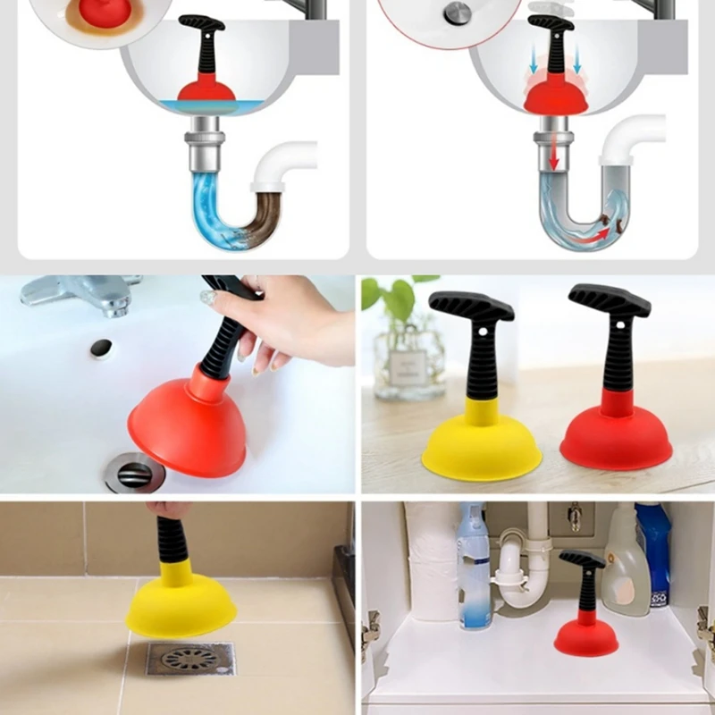 

Вакуумный унитазный вантуз для кухни, мощный инструмент для прочистки засоров, сверхмощный вакуумный вантуз для туалетов, душевых, раковин, кухонь, розничная продажа