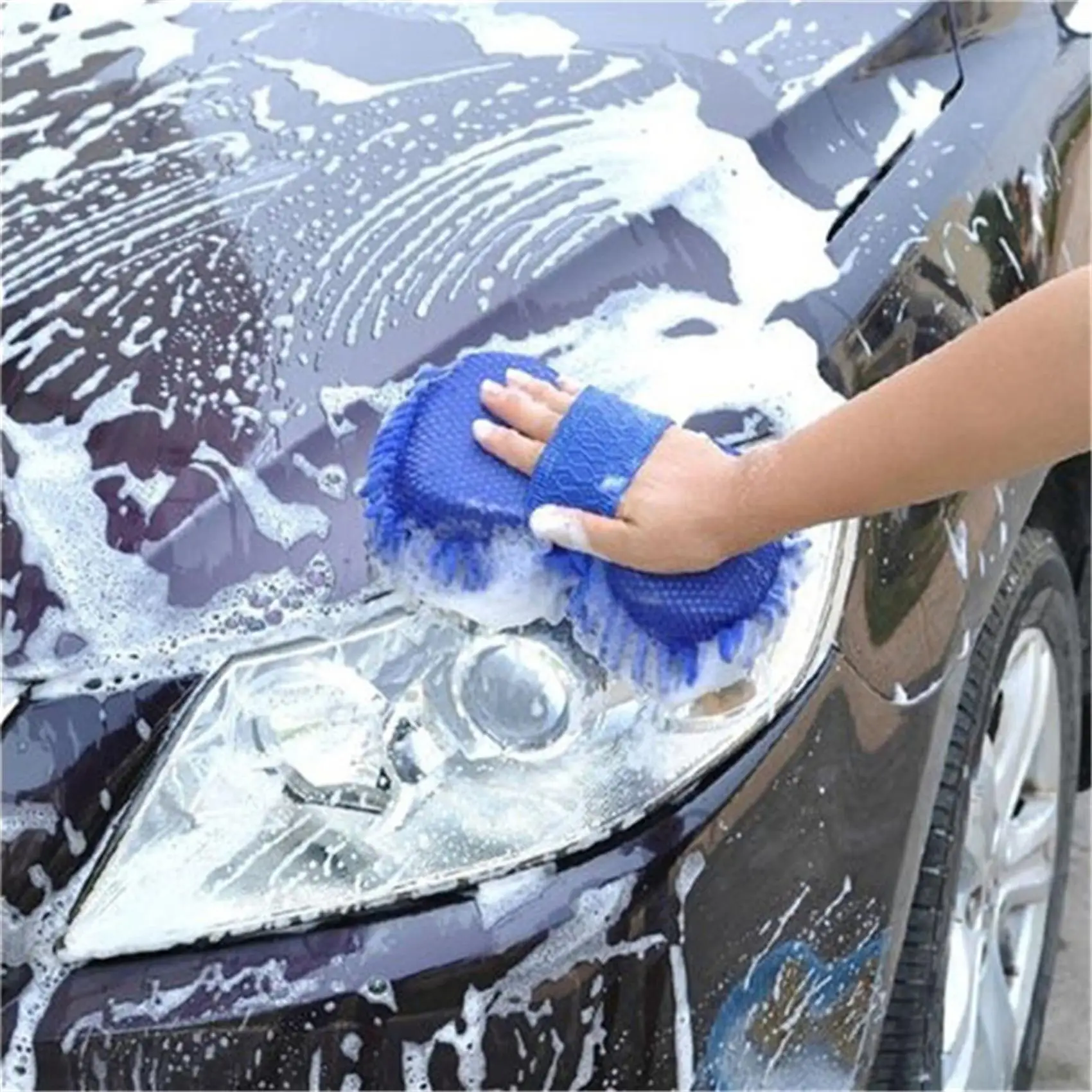 

Wash Car Glove Random Color Chenille Coral Fleece Brush Wash Wiper Car Cleaning Towel Auto Dust Washer Mitt Car Clean Accessory