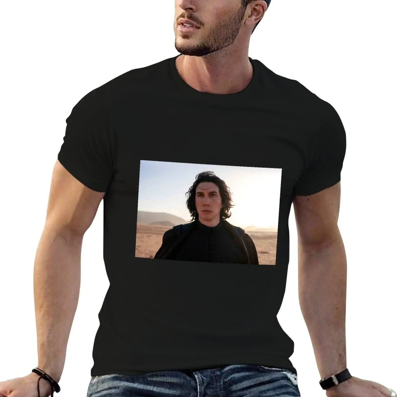 

Adam Driver as Kylo in Desert Edit T-Shirt cotton tshirt 100% funny t shirts cotton T-Shirt