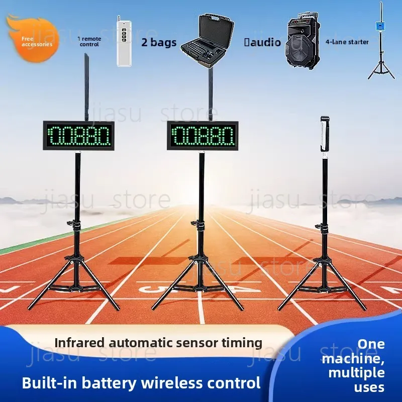 Automatic Laser Infrared Stopwatch Timer, Sports Timing System for Race Basketball Football Gymkhana Competition
