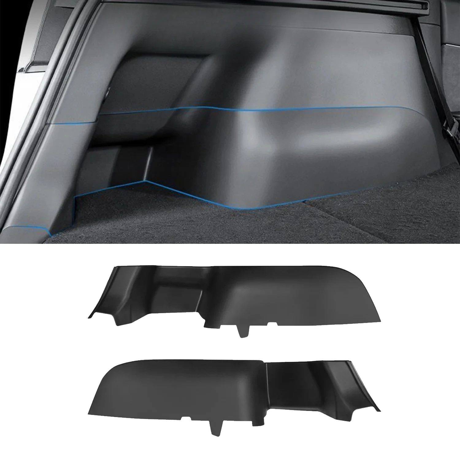 Per Tesla Modello Y 2021-2023 Protezione Interna Accessori Baule Posteriore Protezioni Laterali Della Copertura Della Protezione Pad Decorazione
