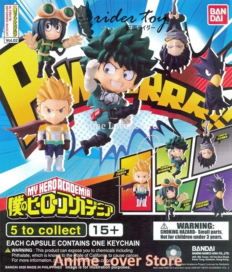 Bandai Original CANDY TOY/EX CASHAPON Gashapon ADVERGE MOTION Vol.2 MY HERO ACADEMIA  Anime Figure Toys For Kids Gifts