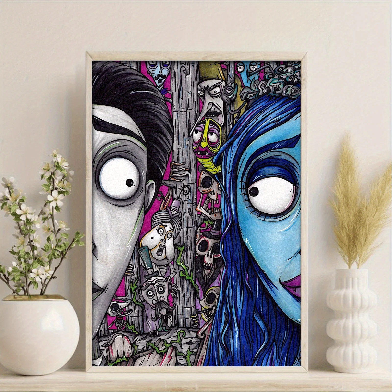 5D mosaico de diamantes dibujos animados cadáver novia completo redondo/cuadrado DIY pintura de diamante Kit completo decoración del hogar sin marco