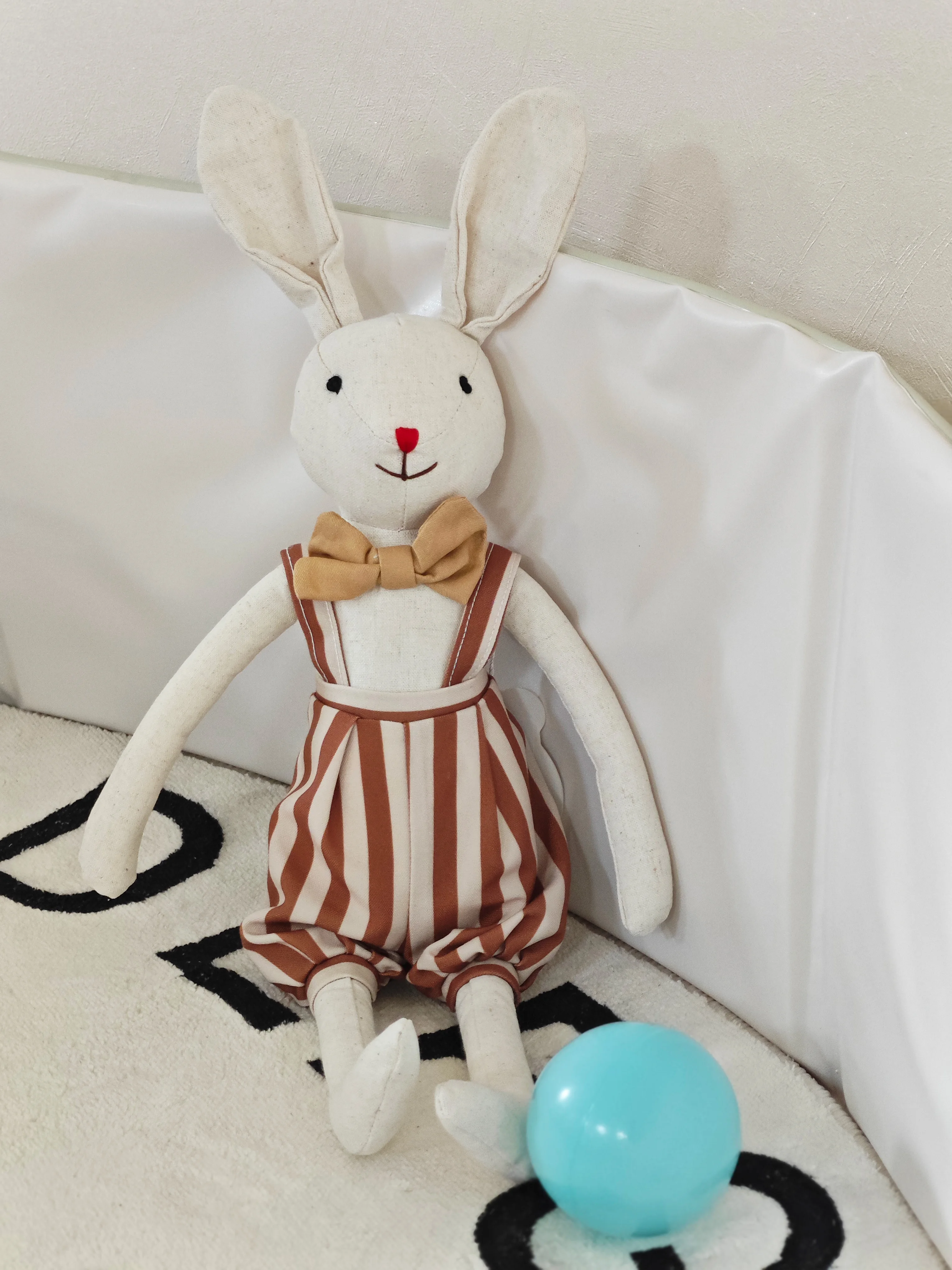 Exquisite Sling Bunny Doll, Cotton and Linen Fabric Simulated Baby Comfort Doll, Baby Toy Birthday Gift For Boys and Girls