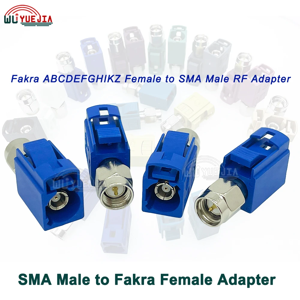 

2Pcs/Lot Fakra Female Jack to SMA Male RF Adapter 50ohm SMA Male to Fakra Code ABCDEGHIKZ Straight Connector RF Coaxial Adaptors