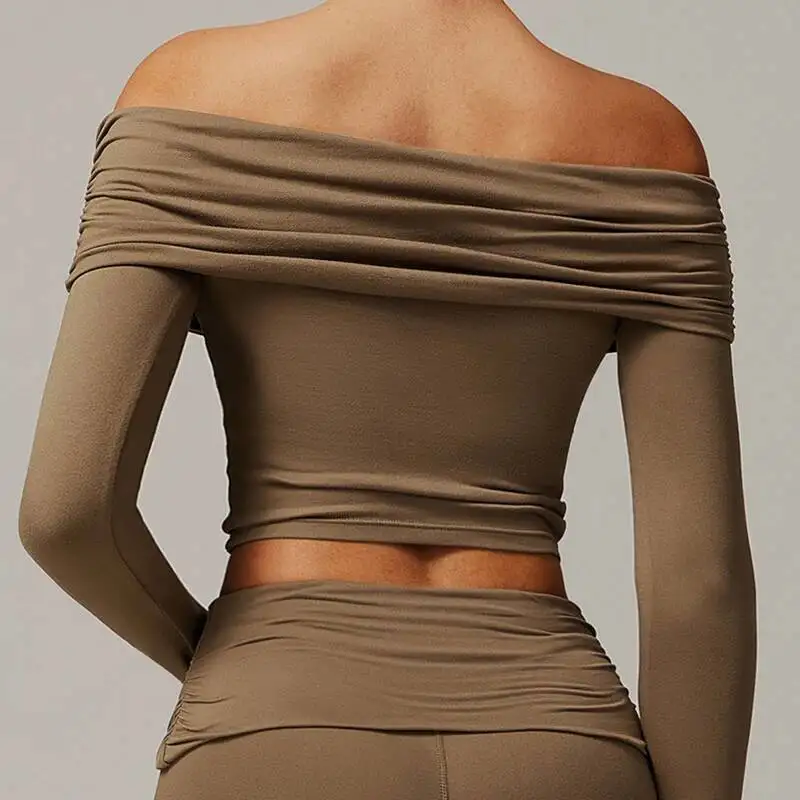 

Повседневные спортивные рубашки с длинными рукавами, женская тонкая одежда для йоги, эластичная футболка для тренировок, футболка для танцев, пилатеса, тренажерного зала