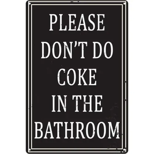 Funny Bathroom Rules Metal Tin Sign Vintage Home Decor Man Cave Signs 12x8inches