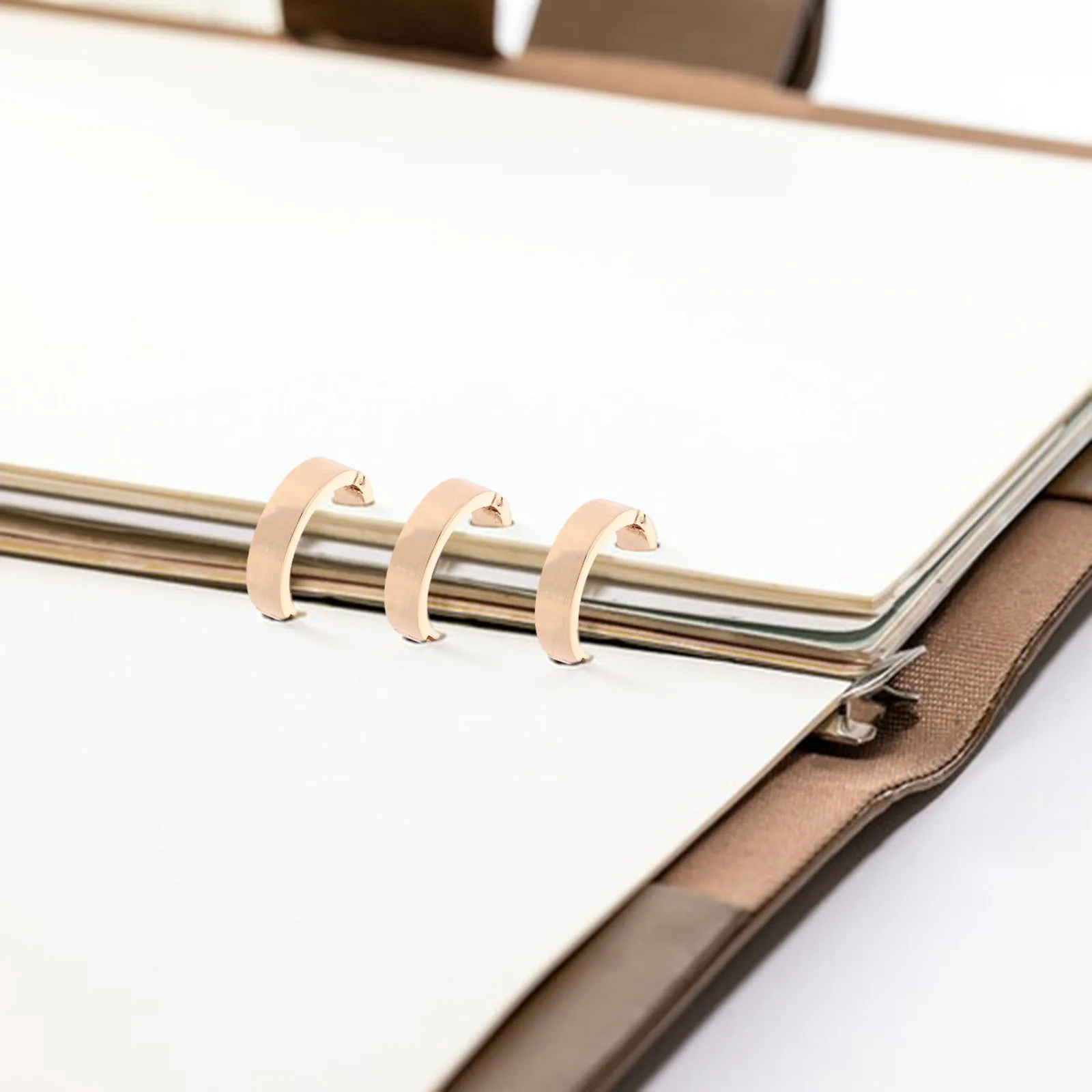 

10Pcs Zinc Alloy Binding Ring Clasps Simple Elegant Design Easy Assembly Multipurpose Loose Leaf Index Card Rings