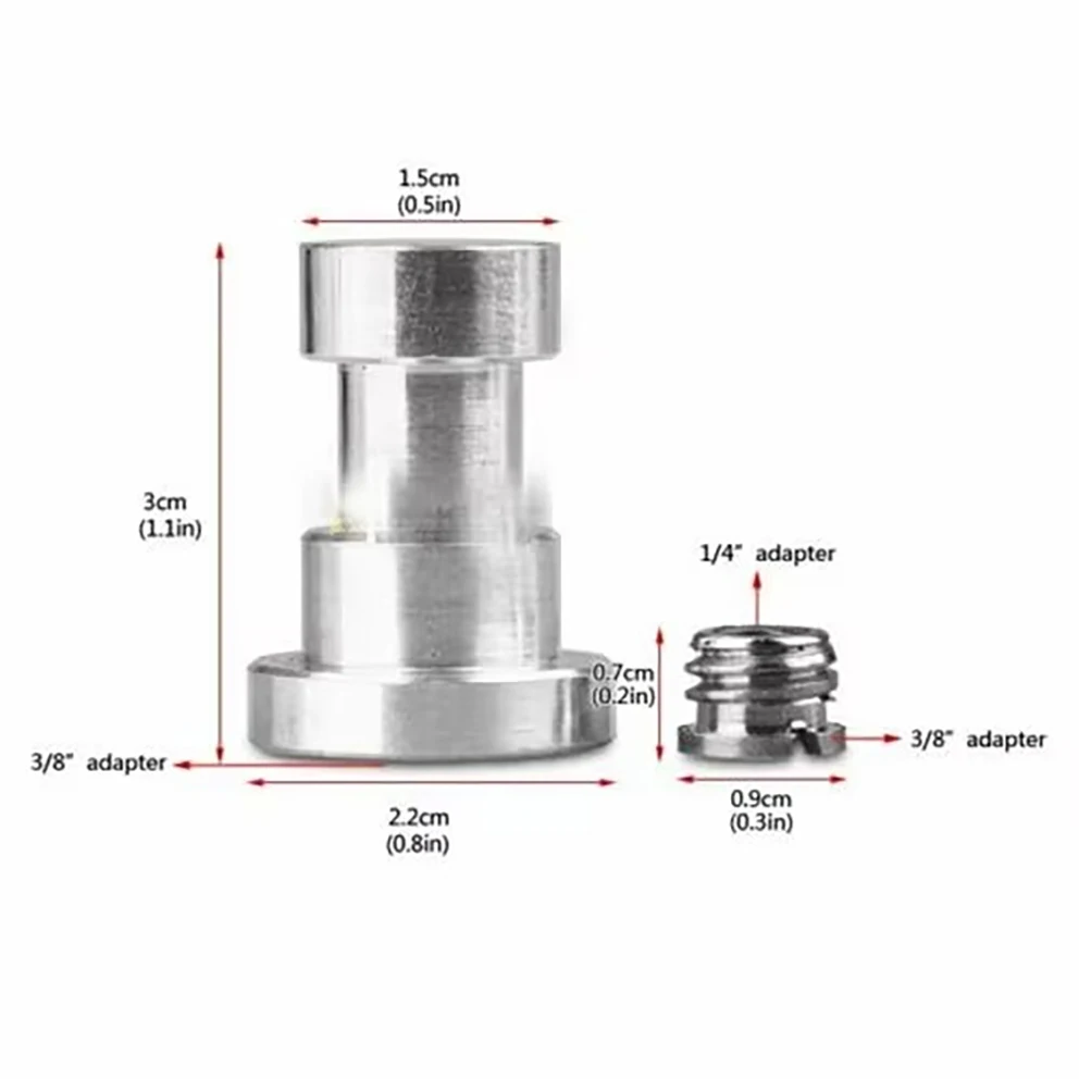 6PCS All Metal 1/4" & 3/8" Female Threaded Tripod Screw Adapter to Light Stand, 1/4 -20 to 3/8 thread adapters