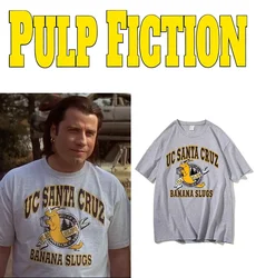 男性と女性のためのフィルムパルプフィクションTシャツ,jhon travolta,banana slugs,same style,director,quentin tarantino,カジュアルコットンTシャツ