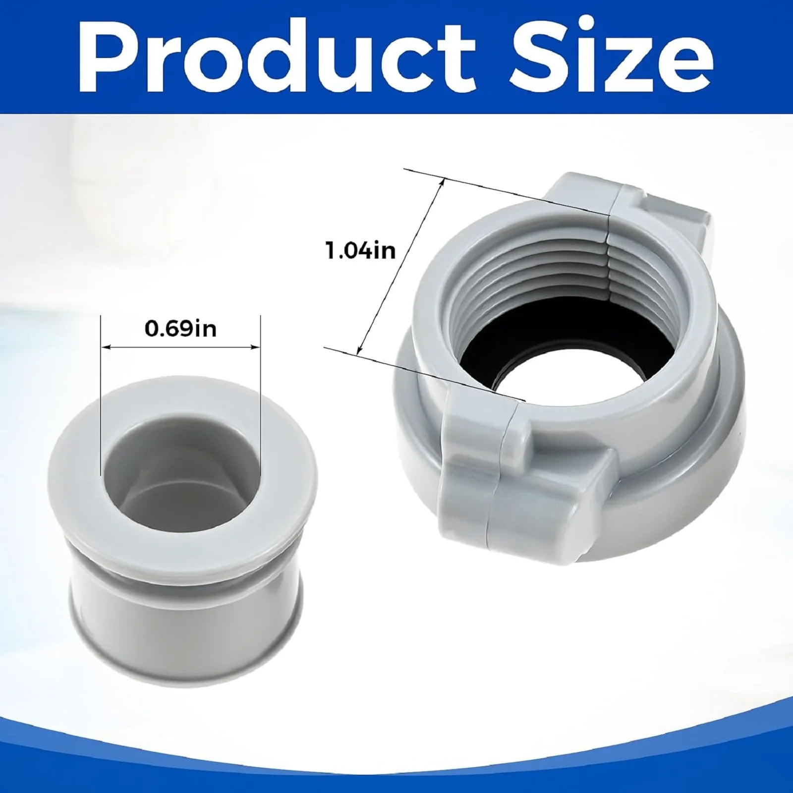 Plastic Coupling Screw Nut Connector and Nipple Seals Gaskets Washers Kit for B/C Water Pipe Coleman Lay-Z-Spa Spas Replacement