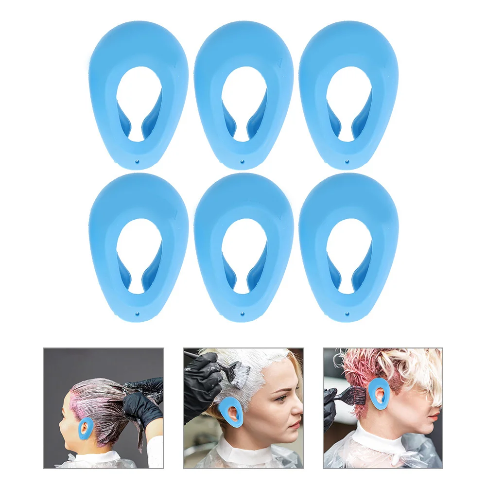 

3Pairs Hair Dye Ear Protectors Silicone Ear Covers for Hair Coloring Shower Bathing Noise Reduction Lightweight