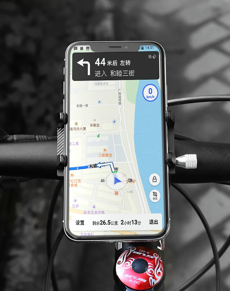 Gub g81 aluminium fahrrad telefon halter für 3,5-6,2 zoll smartphone verstellbare unterstützung gps fahrrad telefon ständer halterung – Detail 2