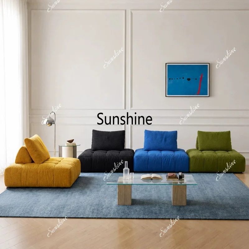 Fabric sofa, module combination lazy, tofu blocks can be fully disassembled and washed