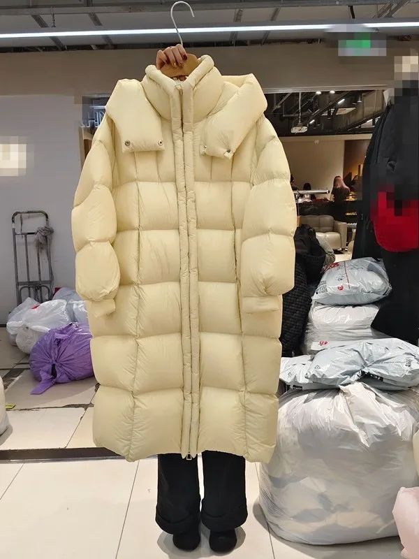 

Зимний длинный пуховик женский свободного кроя, утепленный, из ткани с эффектом памяти, полиэстер, теплый, для повседневной носки...