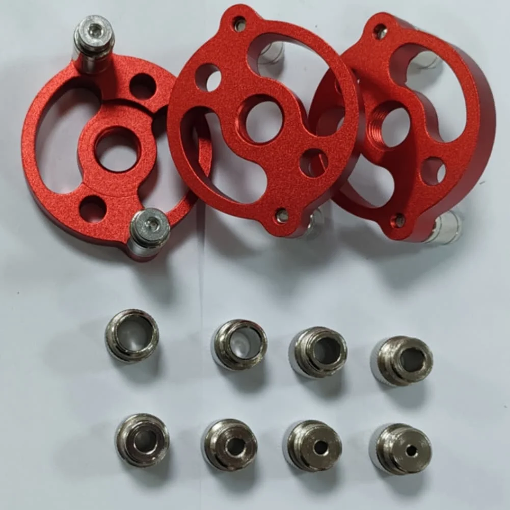 Red Anodized Aluminum Drill Guide Kit 8pcs Bushings 3mm To 10mm Precise Vertical Hole Opener For DIY Furniture Making Accessorie