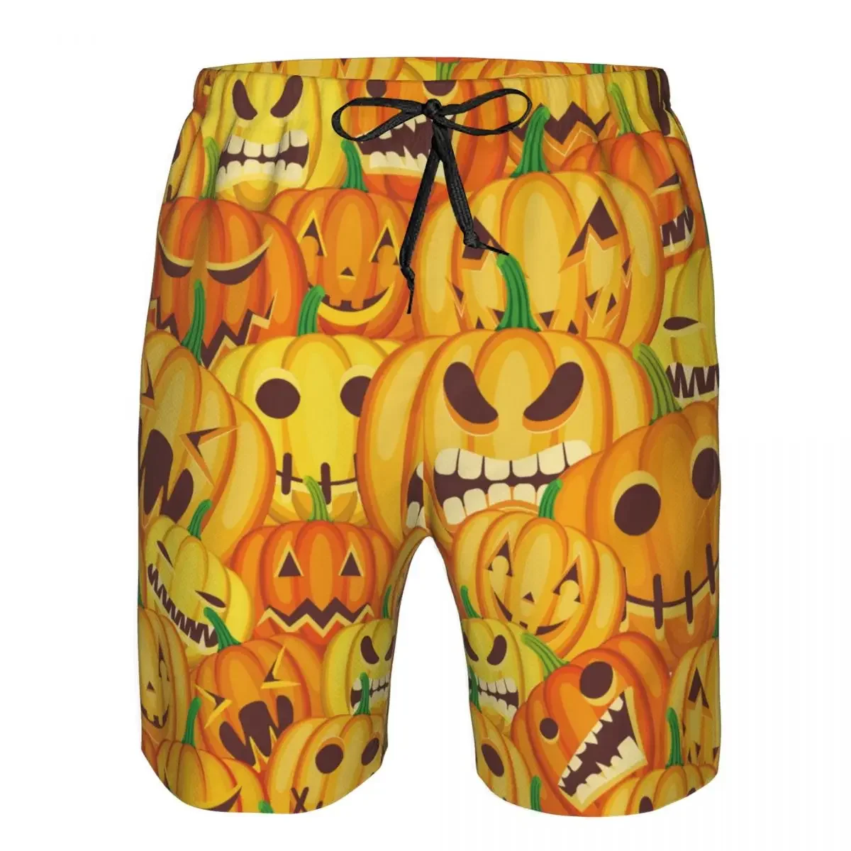 Men's Beach Short Swim Shorts Halloween Jack-o-lantern Pumpkins Surfing Sport Board Shorts Swimwear