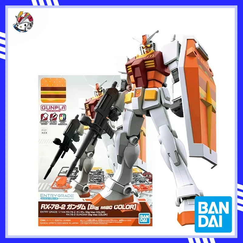 

In Stock Bandai Gunpla EG 1/144 RX-78-2 Gundam Big Mac Color Limited Assembly Model Collectible Robot Action Figures